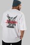 Angels Back Printed White Oversize T-Shirt Men Women Cotton Crew Neck T-Shirt - 7