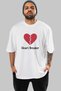 Heart Breaker Front Printed White Oversize T-Shirt Men Women Cotton Crew Neck T-Shirt - 2