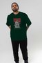 Visions Front Printed Green Oversize T-Shirt Men Women Cotton Crew Neck T-Shirt - 7