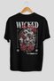 Wicked Method Back Printed Black Oversize T-Shirt Men's Women's Cotton Crew Neck T-Shirt