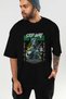 Stop War Front Printed Black Oversize T-Shirt Men Women Cotton Crew Neck T-Shirt - 7
