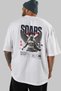 Soars Back Printed White Oversize T-Shirt Men's Women's Cotton Crew Neck T-Shirt - 5