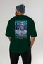 Futura Zeus Back Printed Green Oversize T-Shirt Men's Women's Cotton Crew Neck T-Shirt - 5