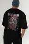Wicked Method Back Printed Black Oversize T-Shirt Men's Women's Cotton Crew Neck T-Shirt - 7