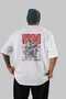 Visions Back Printed White Oversize T-Shirt Men Women Cotton Crew Neck T-Shirt - 2
