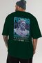 Futura Zeus Back Printed Green Oversize T-Shirt Men's Women's Cotton Crew Neck T-Shirt - 6