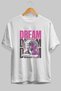 Dream Angel Front Printed White Oversize T-Shirt Men Women Cotton Crew Neck Tshirt