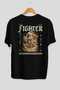 Fighter Back Printed Black Oversize T-Shirt Men Women Cotton Crew Neck T-Shirt