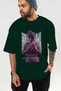 Always Fly Front Printed Green Oversize T-Shirt Men Women Cotton Crew Neck Tshirt - 6