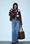 Waterproof Regular Fit Suede Brown Women's Coat G0769Ax/Bn530 - 2