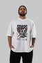 Soars Front Printed White Oversize T-Shirt Men Women Cotton Crew Neck T-Shirt - 6