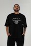 Gossip and Turkish Coffee Front Printed Black Oversize T-Shirt Men Women Cotton Crew Neck T-Shirt - 7