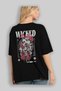Wicked Method Back Printed Black Oversize T-Shirt Men's Women's Cotton Crew Neck T-Shirt - 4