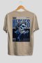 Hermes 2 Back Printed Beige Oversize T-Shirt Men's Women's Cotton Crew Neck T-Shirt