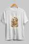 Fighter Front Printed White Oversize T-Shirt Men Women Cotton Crew Neck T-Shirt