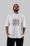Tic Tac Love Front Printed White Oversize T-Shirt Men Women Cotton Crew Neck Tshirt - 6