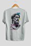 Zeus Intense Back Printed White Oversize T-Shirt Men Women Cotton Crew Neck T-Shirt