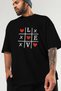 Love Xoxo Front Printed Black Oversize T-Shirt Men Women Cotton Crew Neck T-Shirt - 3
