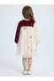 Burgundy Sleeveless Girl's Dress with Bow Detail, Floral Embroidery and Tulle, Ages 4-10, Size 4419 - 5