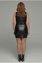Black Faux Leather Trend Plus Size Tight Mini Dress - 2