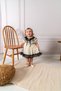 Baby Girl Lace Detailed Vintage Brooch Dress Black Ecru Ruffled Stylish Special Occasion Dress - 2