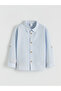 Blue Long Sleeve Striped Boys Shirt - 2
