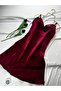 Degaje Collar Satin Strap Nightgown Dress