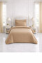 Duvet Cover Set Ranforce Single - Reversible (3-Piece) - Cream - Cappuccino