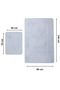 Serenza Gray Large Size Bath Mat Set of 2 80X140 & 50X70 Non-Slip Base - 6