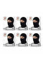 6 Pieces of Face Mask Balaklava Suitable for under Helmet Suitable for Printing Unisex Black
