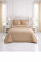 Duvet Cover Set Ranforce Double - Reversible (4-Piece) - Cream - Cappuccino