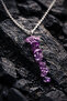 Women's Amethyst Steel Chain Natural Stone Necklace - 2