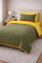 Duvet Cover Set Ranforce Single - Reversible (3-Piece) - Khaki - Yellow - 3