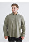Big Size Standard Fit Long Sleeve Dobby Men's Shirt from Uzg Store for Style Enthusiasts