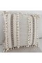 Thick Lace Pompom Cream Throw Pillow Cushion Cover (43 x 43) - 3