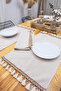 Beige Color 6-Piece Coffee Pompom American Service - 2