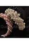 Luxury Design Hand-Embellished Pearls and Beaded Bridal Engagement Special Occasion Crown Wide Spongey Bombeli Black Crown - 3
