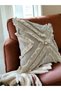 Raw Linen Multiple Tassels Square Throw Pillow Cushion Cover 43x43 - 5
