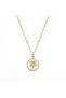 316L Steel Anti-Tarnish Women's Necklace |   Gold Color Rose Enamel Model