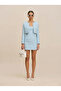 Graceful Tweed - Cropped Jacket Blue L