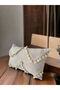 Special Design Cross Pompom Single Linen Cream Throw Pillow Cover (35X55) - 6