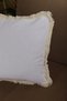 Linen White Pompom Throw Pillow Cushion Cover 43 X 43 - 3