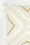 Special Design Multi-Tasseled Motif Single Linen Cream Throw Pillow Cover (43X43) - 6