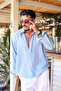 Collared Buttoned Basic Regular Fit Shirt Light Blue
