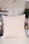Special Design Single Linen Cream Cushion Cover - 2