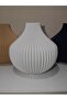 Fluted Decorative Bioplastic Vase – Modern Minimalist Home Accessory (Flowers Not Included) - 4