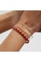 Adjustable Bracelet, Metal Elements, Universal Size, Red-Gold - 2