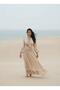 Andalusian Lace Detailed Crop Tie-Up Bohemian Muslin Dress