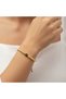 Adjustable Bracelet with Cross Pendant, Metal Elements, Universal Size, Gold - 3