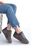 Lendo Gray Suede Lace-Up Sneakers